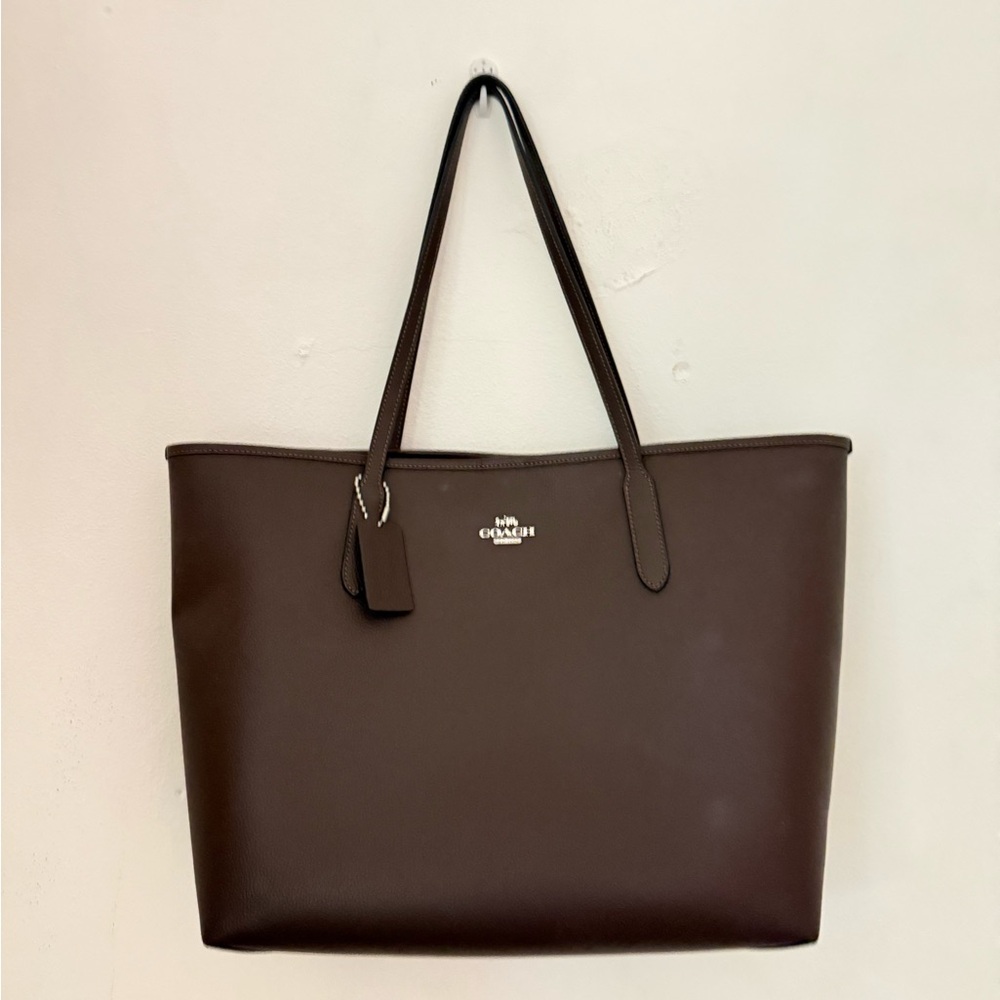 Coach Dark Brown Leather Tote